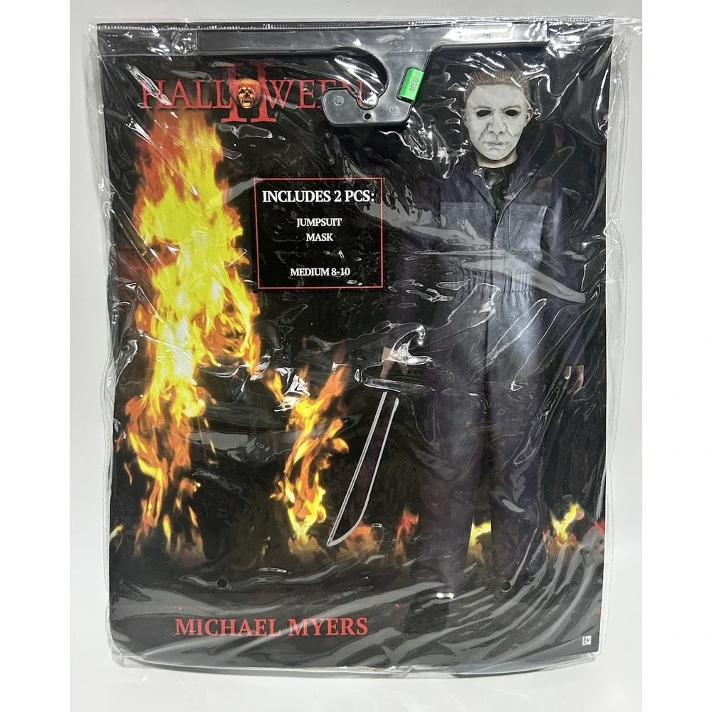 Halloween II Michael Myers Jumpsuit And Mask Costume Medium 8-10 NEW‎